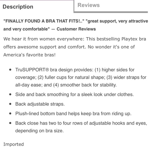 Playtex White Vanilla 4693 Wire Free Bra - Picture 7 of 7